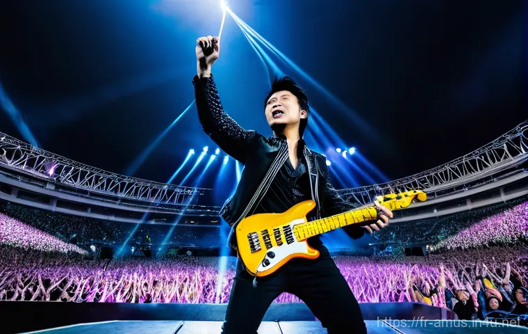 Mayday  五月天 의 밴드 신에서의 혁명적 존재 - **Prompt:** A vivid, nostalgic illustration of the Taiwanese rock band Mayday in their formative yea...