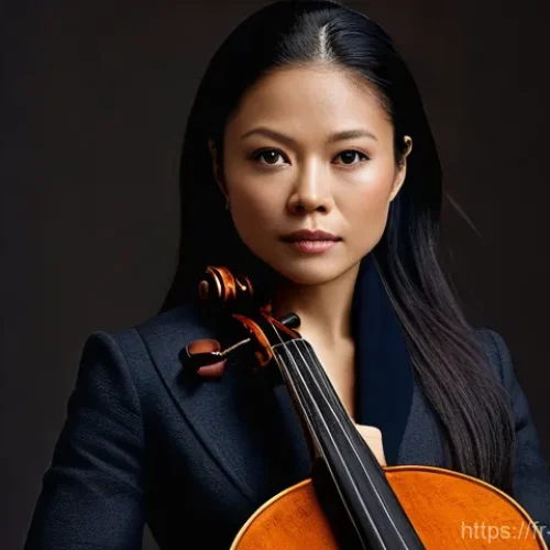 Vanessa Mae와 크로스오버 음악의 대가 - Here are three detailed image generation prompts in English, inspired by the provided text about Van...