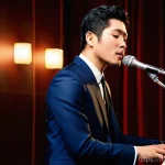 Ken Hirai의 20년 이상 지속된 음악적 유산 - **Intimate "Ken's Bar" Jazz Performance:**
A sophisticated male Japanese R&B/soul singer, strong...